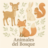 Animales del Bosque en Acuarela papel tapiz para murales de habitaciones decoración