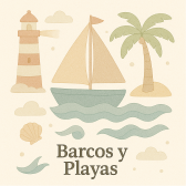 Barcos y playas en tonos pasteles Acuarela papel tapiz para murales de habitaciones decoración