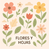 flores y hojas en Acuarela papel tapiz para murales de habitaciones decoración