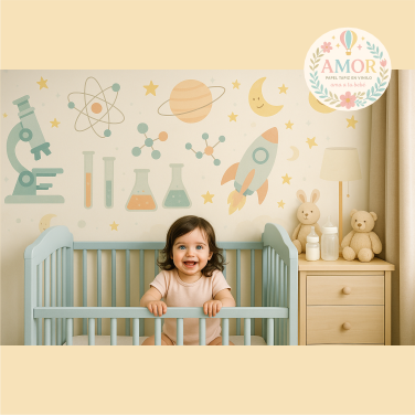 murales de ciencia para niñas papel tapiz para murales de habitaciones decoración de pared