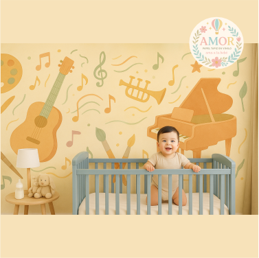 murales Musica y arte para niños papel tapiz para murales de habitaciones decoración