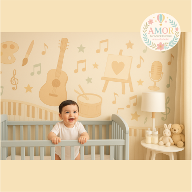 murales Musica y arte para niños papel tapiz para murales de habitaciones decoración