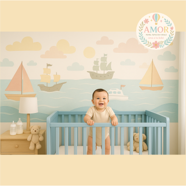 murales playas y barcos para niños papel tapiz para murales de habitaciones decoración