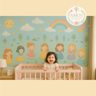 murales de princesas para niñas papel tapiz para murales de habitaciones decoración