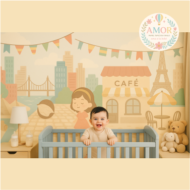 murales Viajes y caminos , con ternes avinoes y carros para niños papel tapiz para murales de habitaciones decoración